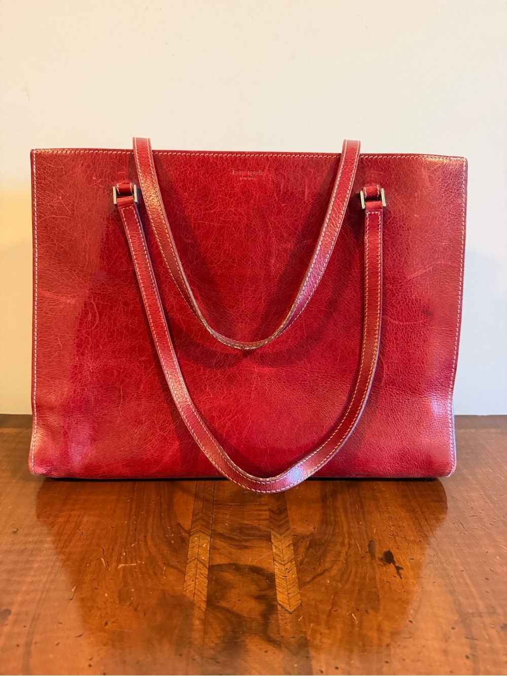 kate spade Red Leather Shoulder Tote Purse